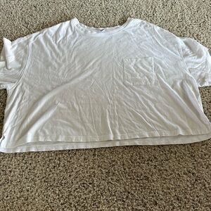 Old Navy White Cropped Tee